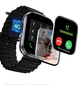 Watch  4G mit  SIM-Karten-Fach Smartwatch Fitness Tracker Uhr Uterstützt 64GB